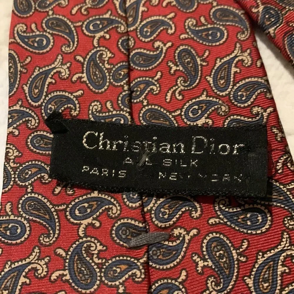 Dior paisley silk tie